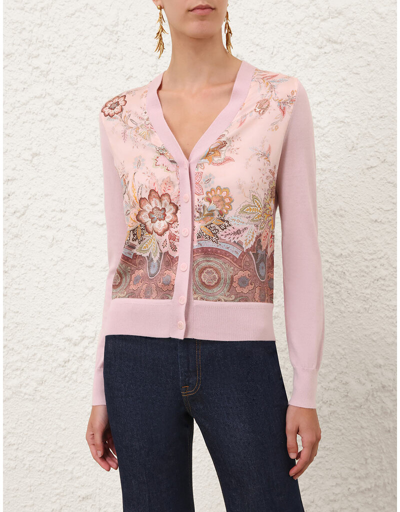 Zimmermann Luna Printed Silk Cardigan