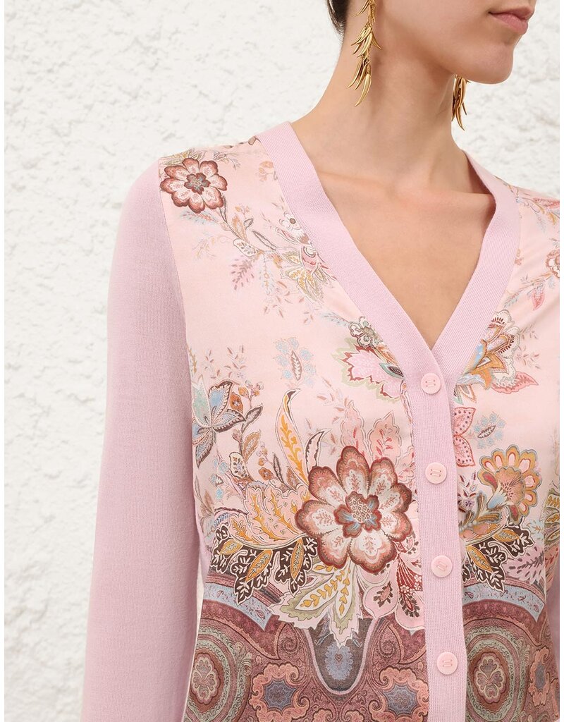 Zimmermann Luna Printed Silk Cardigan