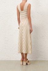 Zimmermann Luna Metallic Halter Dress