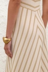 Zimmermann Luna Metallic Halter Dress