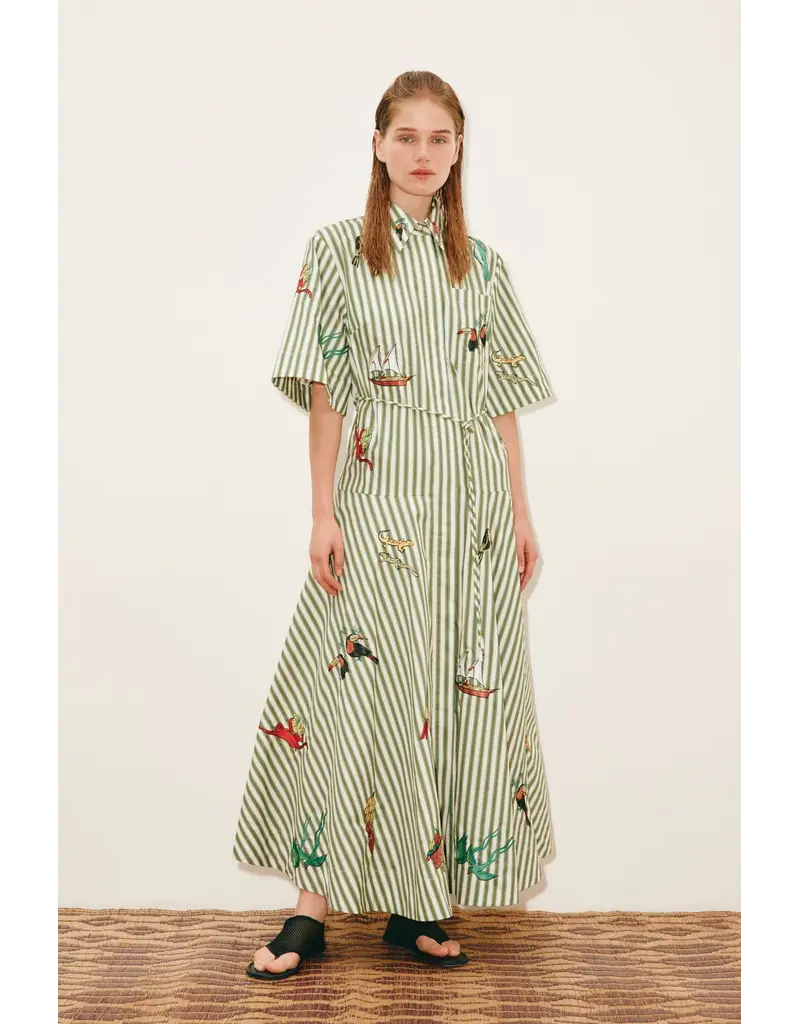 Alemais BISOU EMBROIDERED SHIRTDRESS