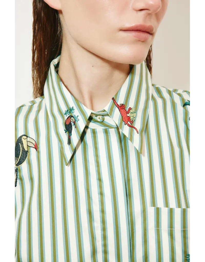 Alemais BISOU EMBROIDERED SHIRTDRESS