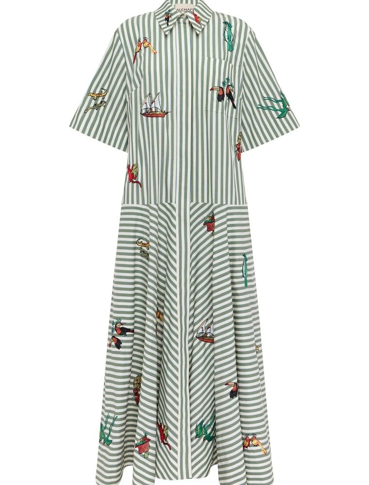 Alemais BISOU EMBROIDERED SHIRTDRESS