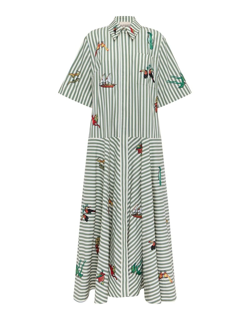 Alemais BISOU EMBROIDERED SHIRTDRESS
