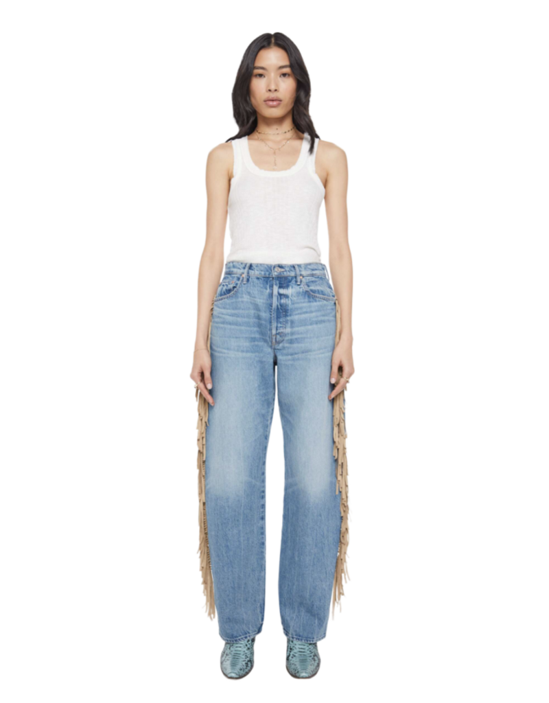 Mother FRINGE HALF-PIPE BUTTON SNEAK