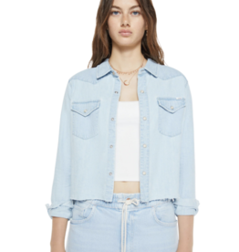 Mother The Super Exes Crop Step Fray