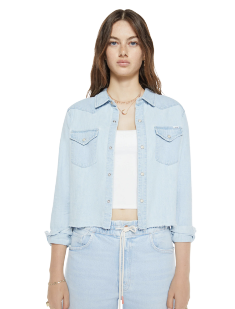 Mother The Super Exes Crop Step Fray