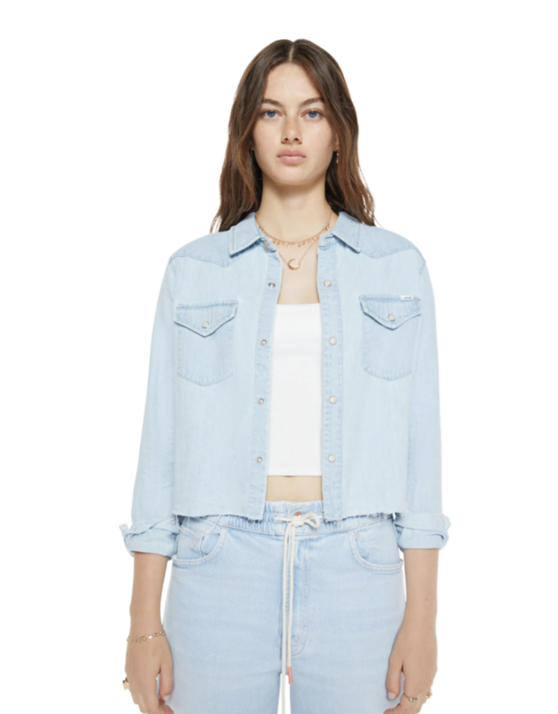 Mother The Super Exes Crop Step Fray