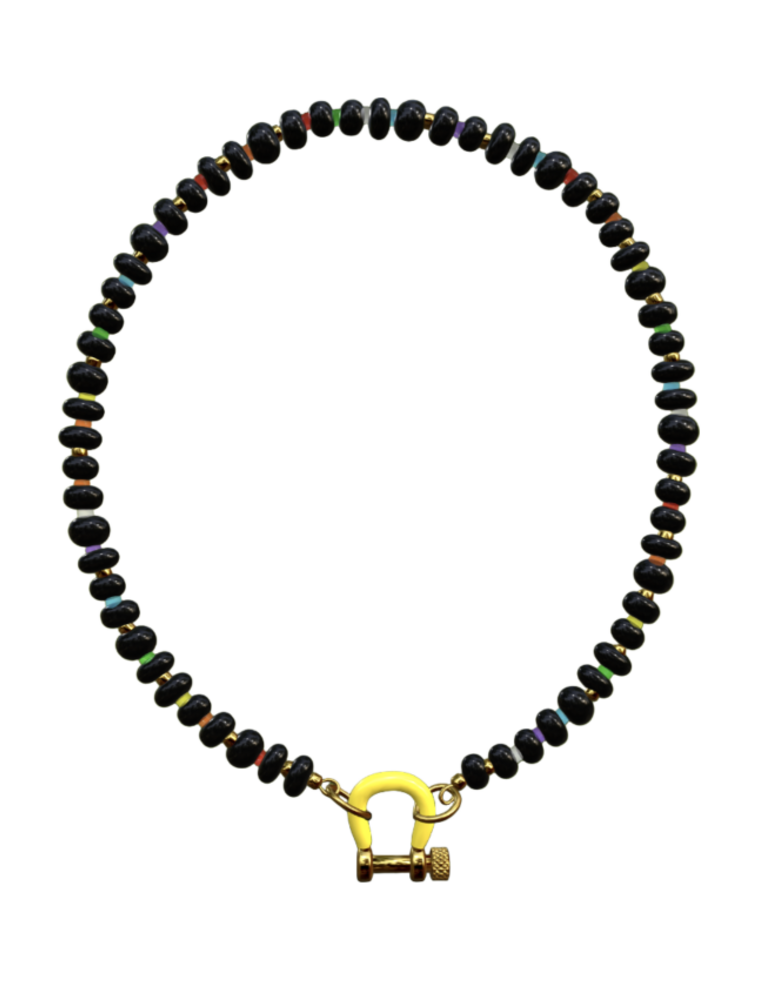 SPICY DAN 14KYG ONYX W YELLOW CBNR