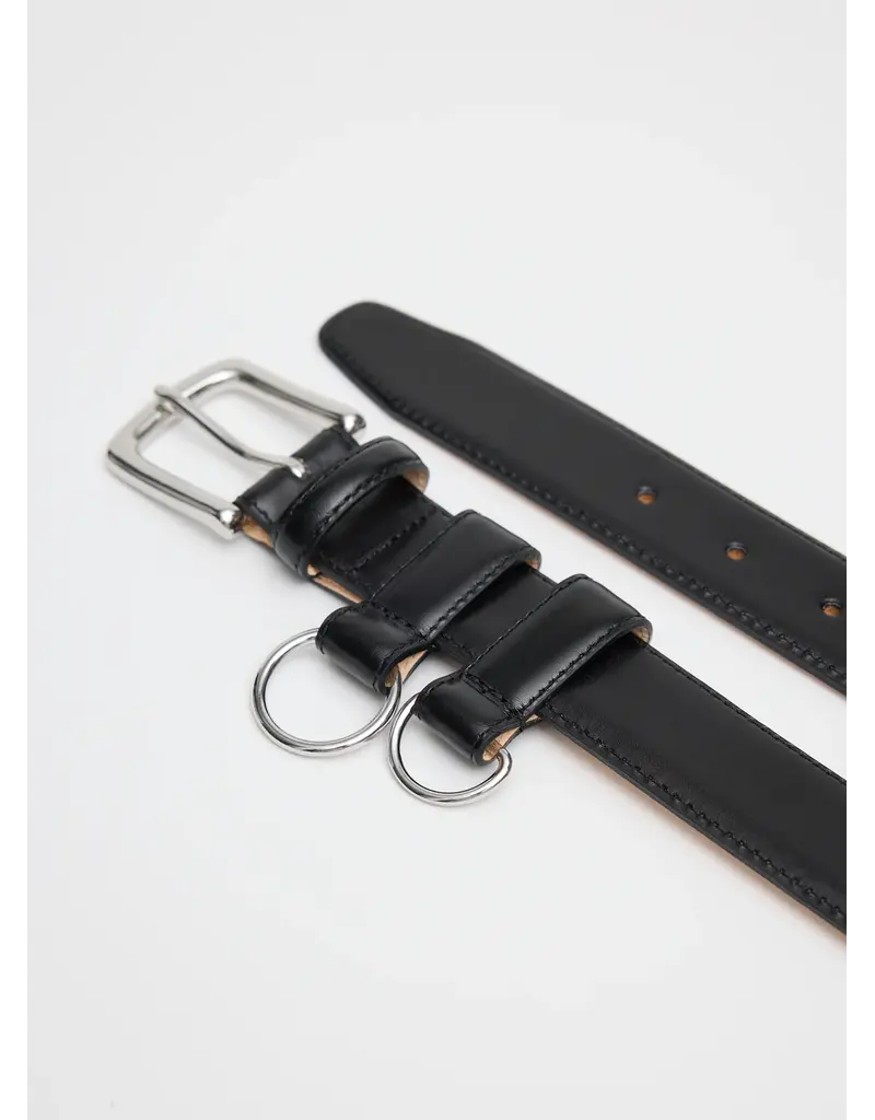 Tibi Classic Ring Hardware Leather Belt
