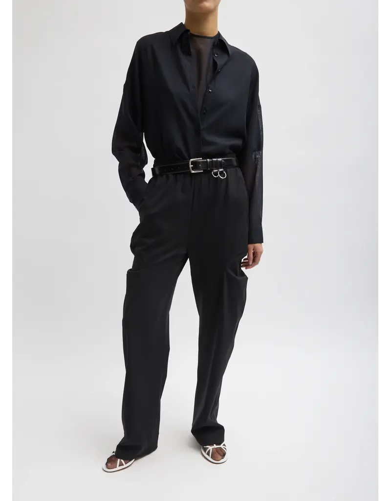 Tibi Classic Ring Hardware Leather Belt