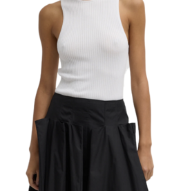 Tibi RIBBED SWEATER CUT OUT TANK