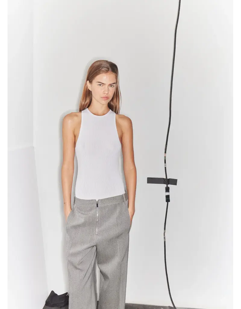 Tibi RIBBED SWEATER CUT OUT TANK