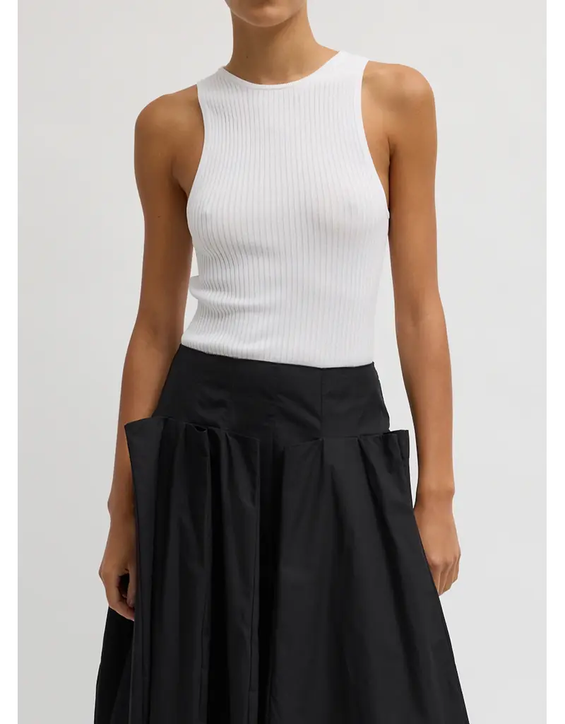 Tibi RIBBED SWEATER CUT OUT TANK