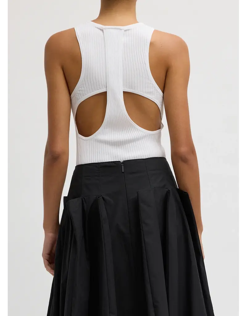 Tibi RIBBED SWEATER CUT OUT TANK