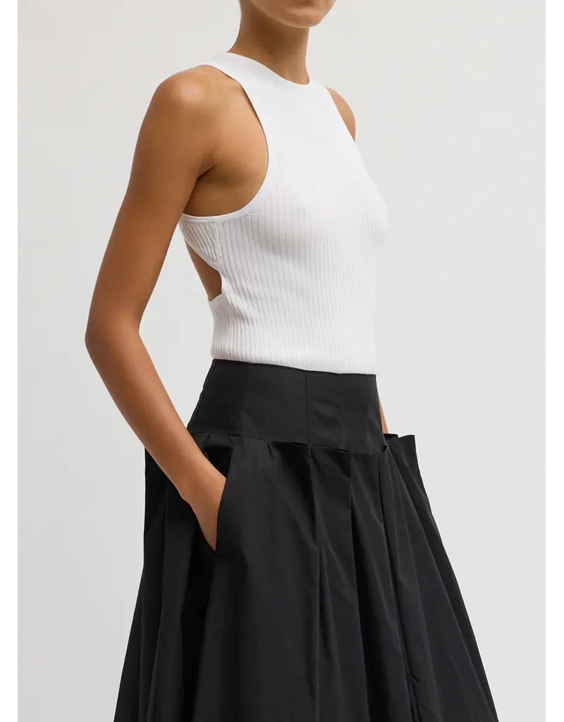 Tibi RIBBED SWEATER CUT OUT TANK