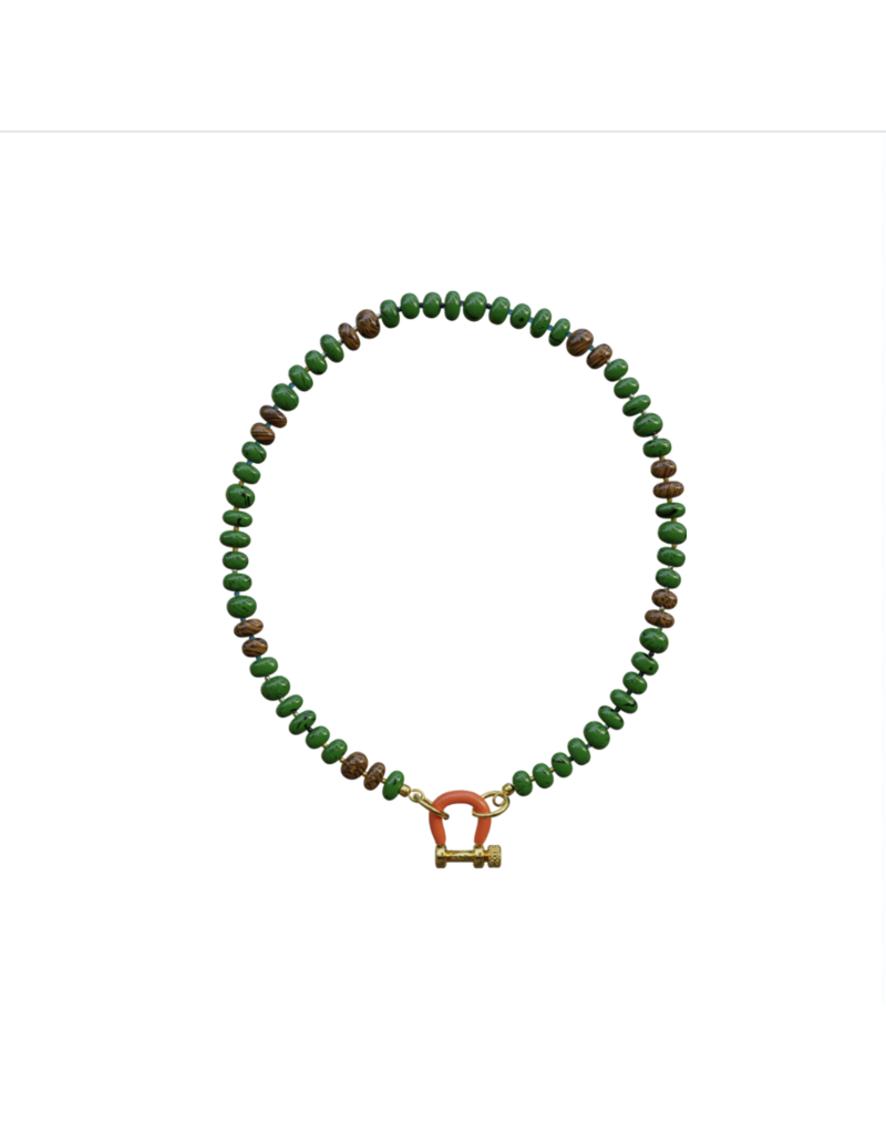 SPICY DAN 14K YG BEAN NECKLACE