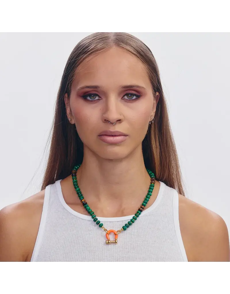 SPICY DAN 14K YG BEAN NECKLACE