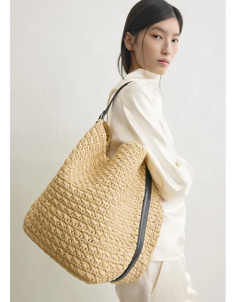 TOTEME Belted Paper Raffia Tote