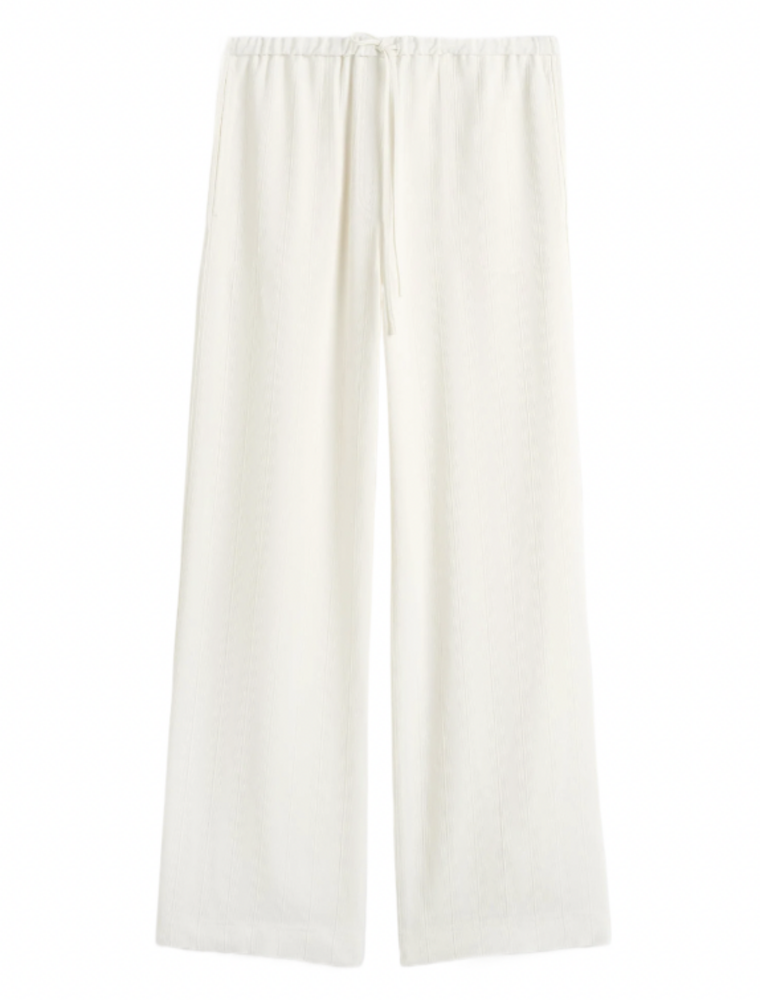 TOTEME WOVEN STRIPE DRAWSTRING TROUSERS