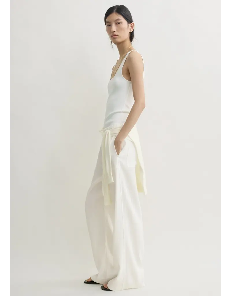 TOTEME WOVEN STRIPE DRAWSTRING TROUSERS