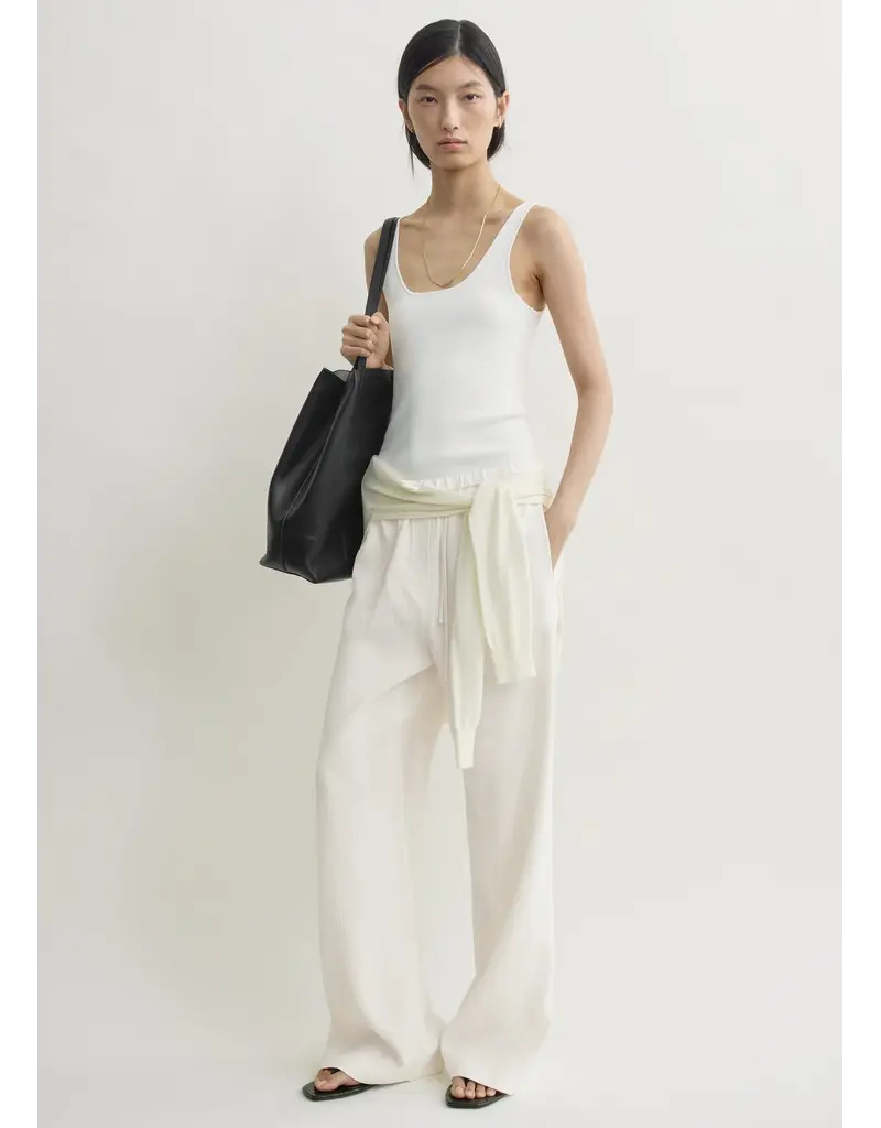 TOTEME WOVEN STRIPE DRAWSTRING TROUSERS