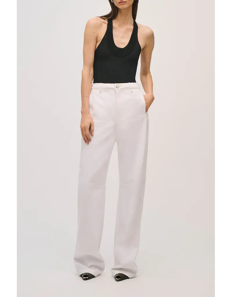 BRANDON MAXWELL THE STEVIE WIDE LEG JEAN W/ CARGO DETAILS