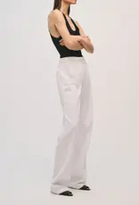 BRANDON MAXWELL THE STEVIE WIDE LEG JEAN W/ CARGO DETAILS