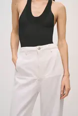 BRANDON MAXWELL THE STEVIE WIDE LEG JEAN W/ CARGO DETAILS