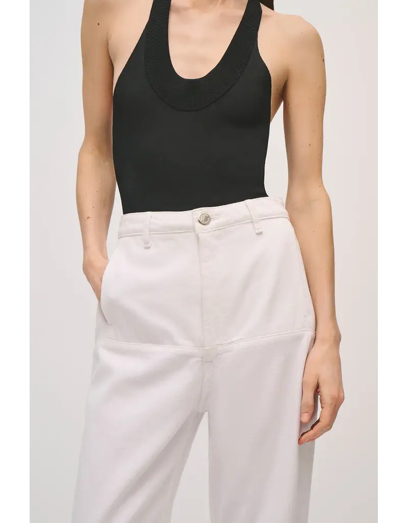 BRANDON MAXWELL THE STEVIE WIDE LEG JEAN W/ CARGO DETAILS