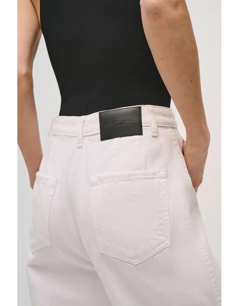 BRANDON MAXWELL THE STEVIE WIDE LEG JEAN W/ CARGO DETAILS