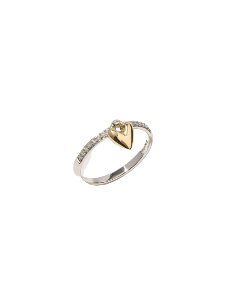 OTIUMBERG Diamond Heart Knocker Ring