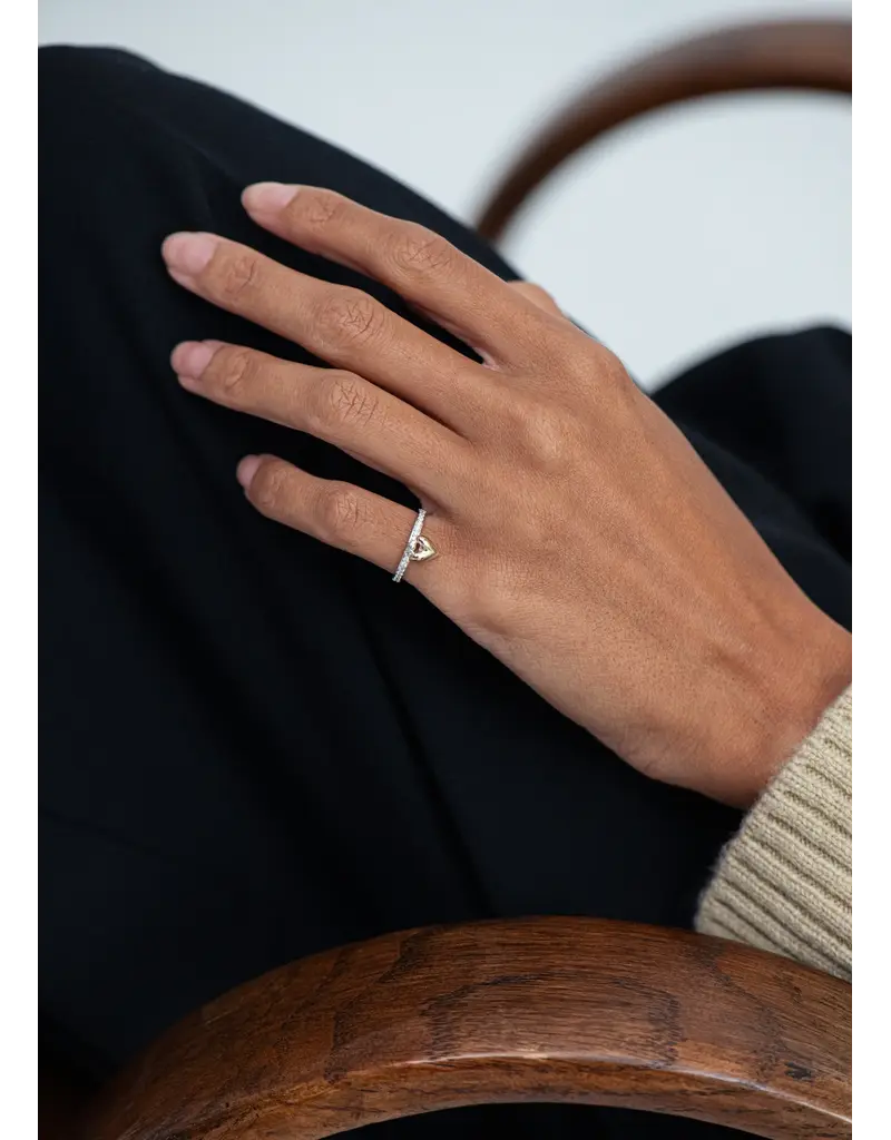 OTIUMBERG Diamond Heart Knocker Ring