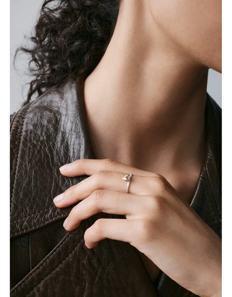 OTIUMBERG Diamond Heart Knocker Ring
