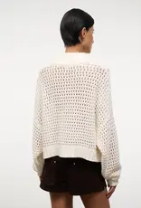 Staud CROPPED HAMPTON SWEATER
