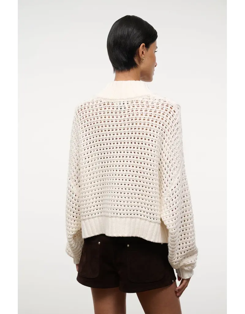 Staud CROPPED HAMPTON SWEATER