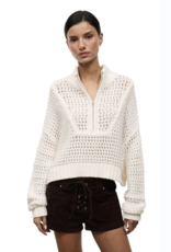 Staud CROPPED HAMPTON SWEATER