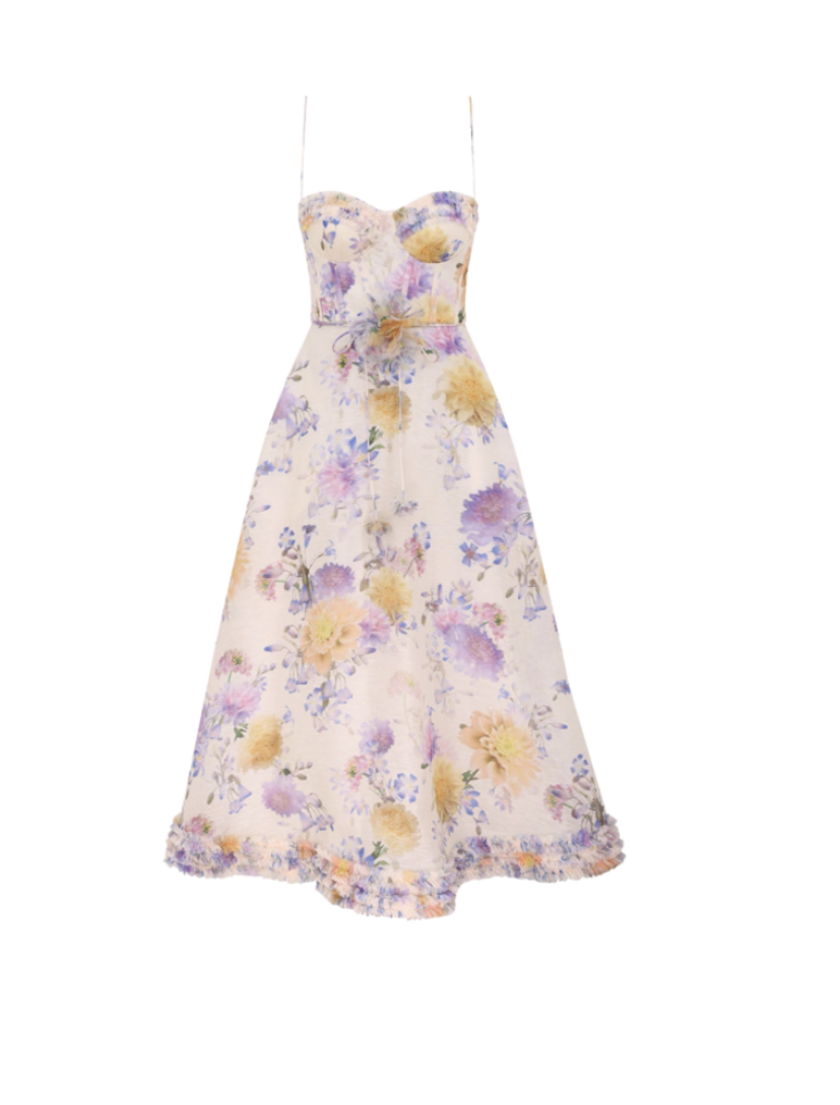 Zimmermann Luna Ruffle Midi Dress