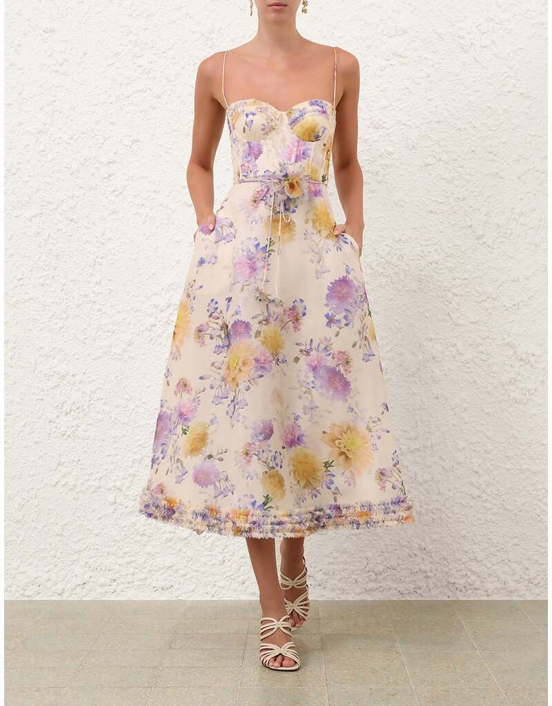 Zimmermann Luna Ruffle Midi Dress