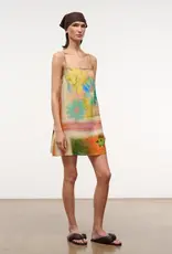 Staud LAURA LINEN MINI DRESS