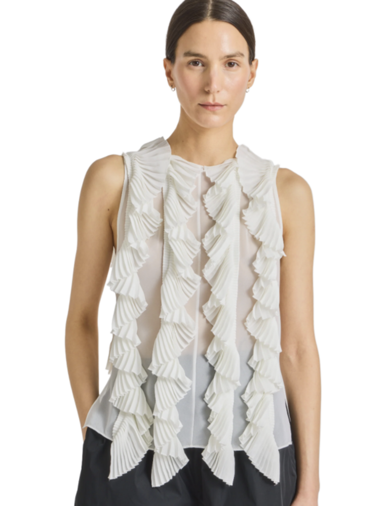 SAINT ART Neo Organza Pleated Top