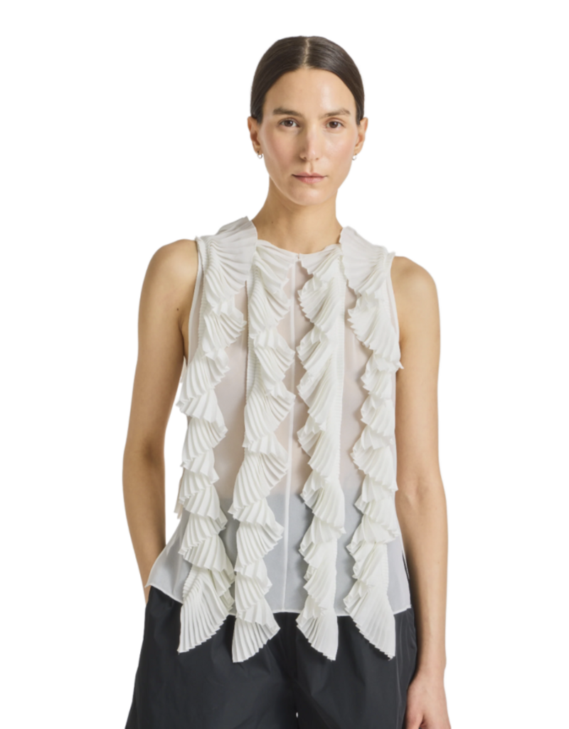 SAINT ART Neo Organza Pleated Top