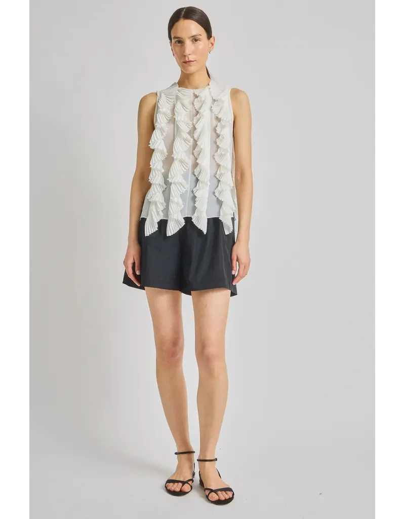 SAINT ART Neo Organza Pleated Top