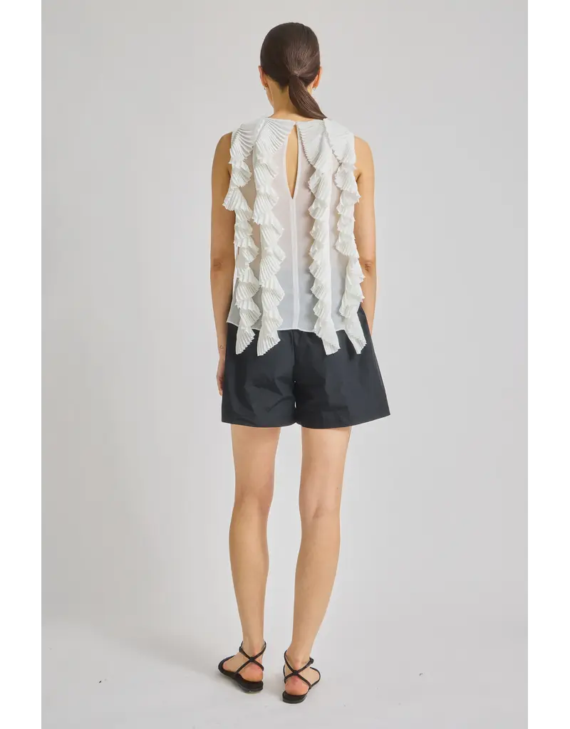 SAINT ART Neo Organza Pleated Top