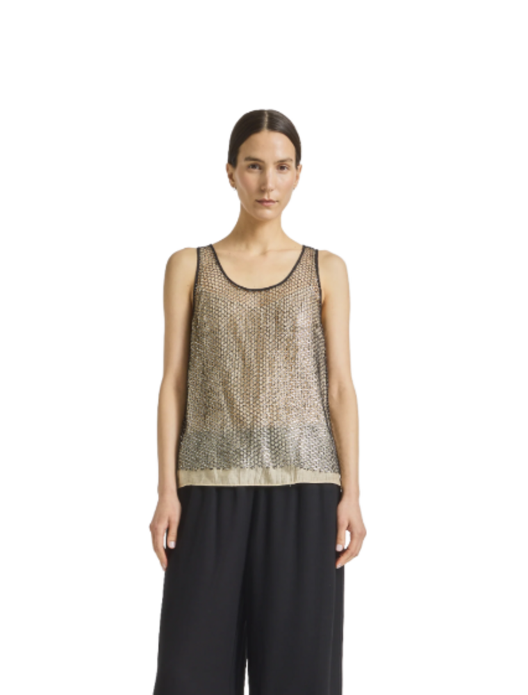 SAINT ART Menton Mesh Sequin Top