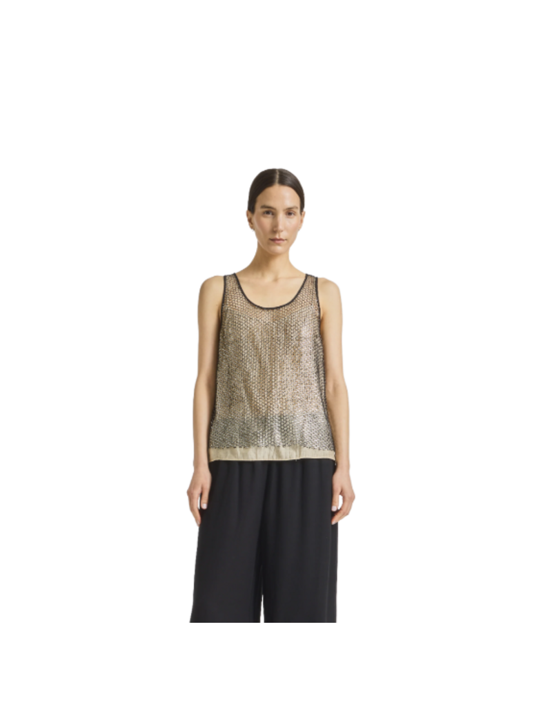 SAINT ART Menton Mesh Sequin Top
