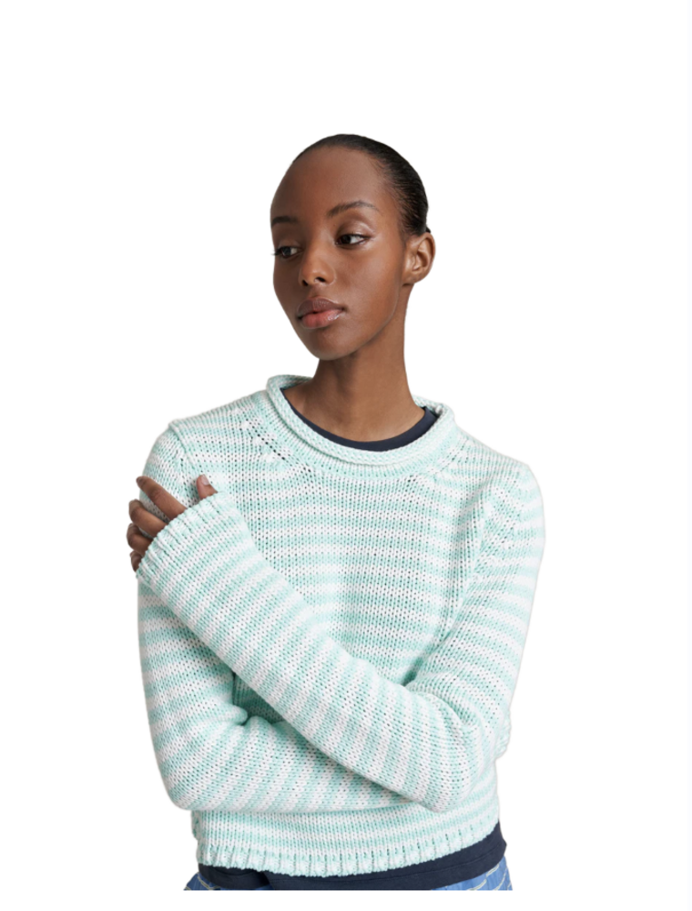 LA LIGNE FINE STRIPE MINI MARINA SWEATER