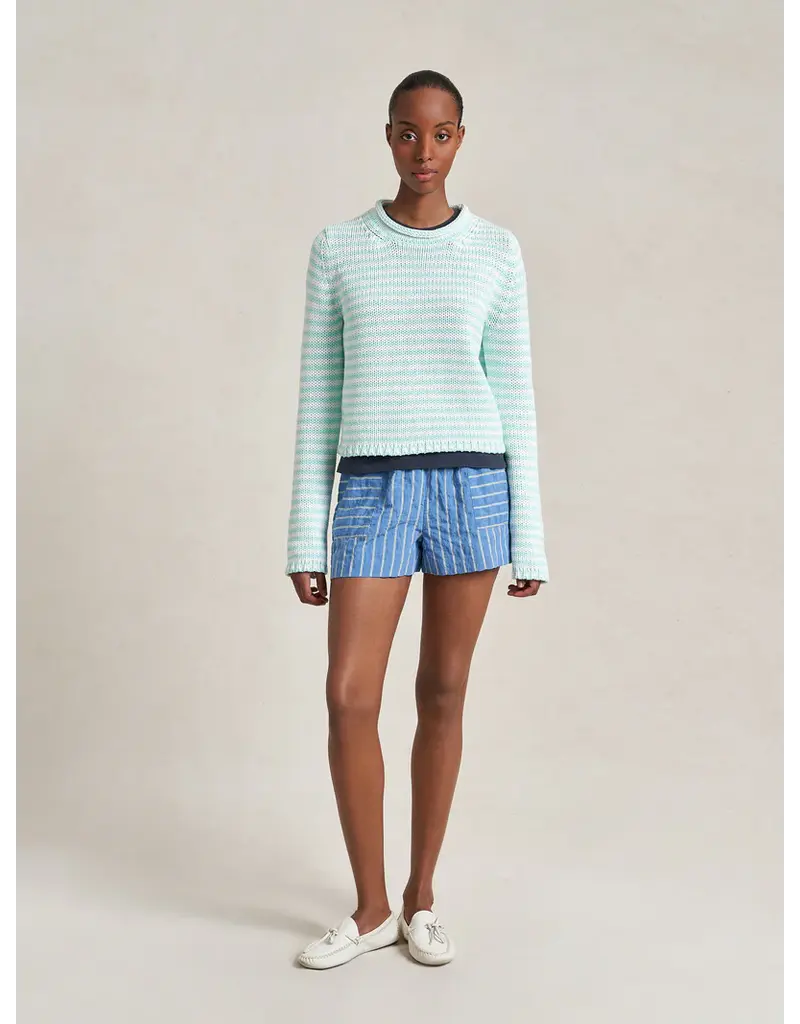 LA LIGNE FINE STRIPE MINI MARINA SWEATER