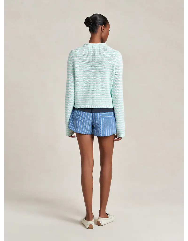 LA LIGNE FINE STRIPE MINI MARINA SWEATER