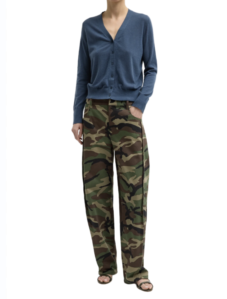 Tibi CAMOUFLAGE TWILL TUCK JEAN
